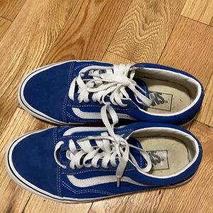 Blue low top vans